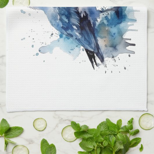 Meeresbrise: Aquareller Seagull Geschirrtuch (Gefaltet)