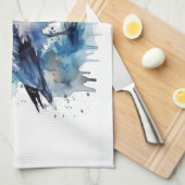 Meeresbrise: Aquareller Seagull Geschirrtuch (Viertel Falte)