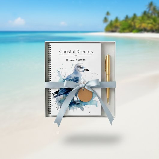 Meeresbrise: Aquareller Seagull Notizblock