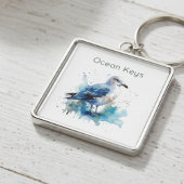 Meeresbrise: Aquareller Seagull Schlüsselanhänger