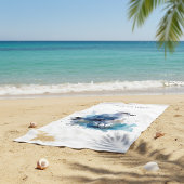Meeresbrise: Aquareller Seagull Strandtuch
