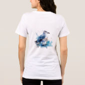 Meeresbrise: Aquareller Seagull Tri-Blend Shirt (Rückseite)