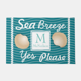 Meeresbrise Ja Bitte Seashells Personalisiert Fußmatte