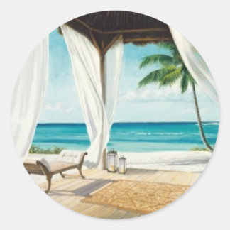 Meeresbrise Runder Aufkleber