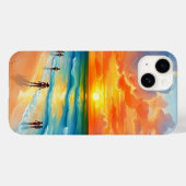 Meeresbrise und fiery Skies Case-Mate iPhone Hülle (Rückseite (Horizontal))