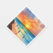 Meeresbrise und fiery Skies Serviette (Ecke)