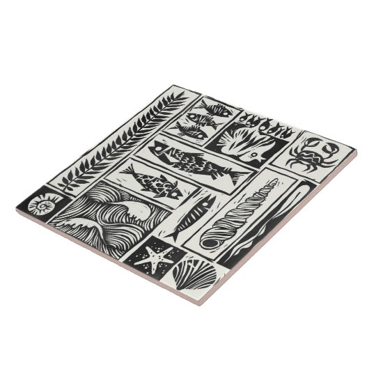 Meeresdekoration Fliese (Seite)