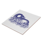 Meeresdelphin oder Fisch Blau und Weiß Fliese (Seite)