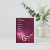 MEERESDRAGON 2 AMETHYST MONOGRAM lila, weiß pink Visitenkarte (Stehend Vorderseite)