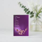 MEERESDRAGON 2 AMETHYST MONOGRAM lila, weiß Visitenkarte (Stehend Vorderseite)