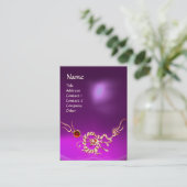 MEERESDRAGON 2 AMETHYST MONOGRAM, Schönheitssalon  Visitenkarte (Stehend Vorderseite)
