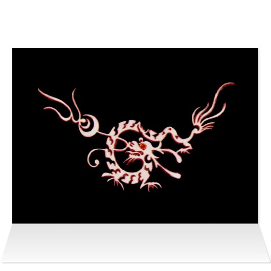 MEERESDRAGON 2 MONOGRAM, rot schwarz (Innenansicht Horizontal (Oben))