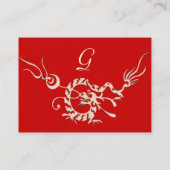 MEERESDRAGON 2 MONOGRAM VISITENKARTE (Rückseite)