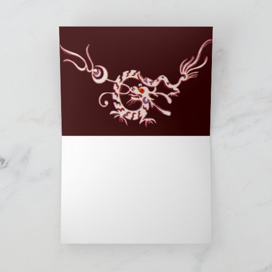 MEERESDRAGON 2 MONOGRAMM, rot Schwarz-weiß (Innenseite)