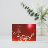 MEERESDRAGON 2 MONOGRAMM, rot Visitenkarte (Stehend Vorderseite)