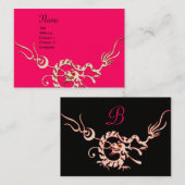 MEERESDRAGON 2 MONOGRAMM, Schönheit, Salon, Wellne Visitenkarte (Vorne/Hinten)