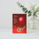 MEERESDRAGON 2 RUBY MONOGRAM, blau, rot Visitenkarte (Stehend Vorderseite)