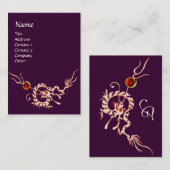MEERESDRAGON 2 RUBY MONOGRAM lila Visitenkarte (Vorne/Hinten)