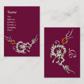 MEERESDRAGON 2 RUBY MONOGRAM lila Visitenkarte (Vorne/Hinten)