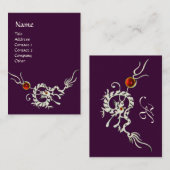 MEERESDRAGON 2 RUBY MONOGRAM lila Visitenkarte (Vorne/Hinten)