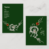 MEERESDRAGON 2 RUBY MONOGRAM, weiß, grün Visitenkarte (Vorne/Hinten)