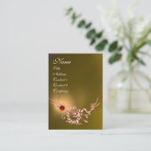 MEERESDRAGON 2 TOPAZ MONOGRAM, gelb, rot Visitenkarte (Stehend Vorderseite)