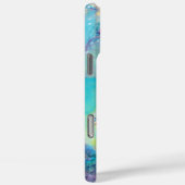 MEERESDRAGON IN GOLD BLAU GLITZERN MONOGRAM Case-Mate iPhone HÜLLE (Rückseite / Rechts)