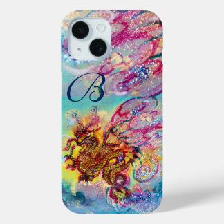 MEERESDRAGON IN GOLD BLAU GLITZERN MONOGRAM Case-Mate iPhone HÜLLE