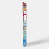 MEERESDRAGON IN GOLD BLAU GLITZERN MONOGRAM Case-Mate iPhone HÜLLE (Rückseite / Links)