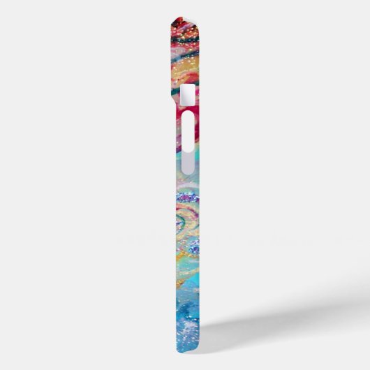 MEERESDRAGON IN GOLD BLAU GLITZERN MONOGRAM Case-Mate iPhone HÜLLE (Rückseite / Links)