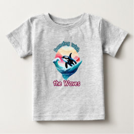 Meeresenergie: Killer Whale in Aqua Jump Baby T-shirt