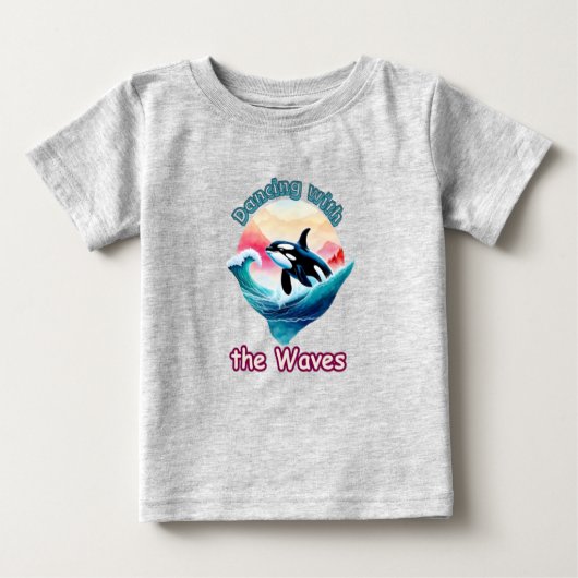 Meeresenergie: Killer Whale in Aqua Jump Baby T-shirt (Vorderseite)