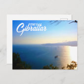 Meeresenge von Gibraltar Postkarte (Vorne/Hinten)