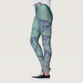 Meeresfarbene Pilze Überall Maßgeschneiderte Moder Leggings (Links)