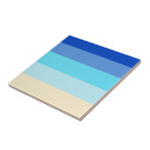 MeeresfarbenStreifen Muster Keramik Tile Fliese (Seite)