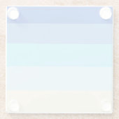 MeeresfarbenStreifen Muster Keramik Tile Glasuntersetzer (Rückseite)