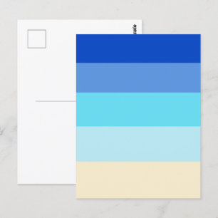 MeeresfarbenStreifen-Muster Postkarte