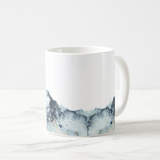 Meeresfarbenwellen Küstenwellen Save the Date Foto Kaffeetasse (VorderseiteRechts)