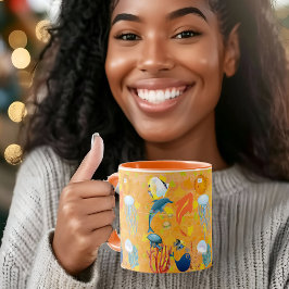 Meeresfauna und -flora des tropischen Meeres Tasse