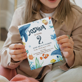 Meeresfauna und -flora Kindergeburtstag Party Einladung