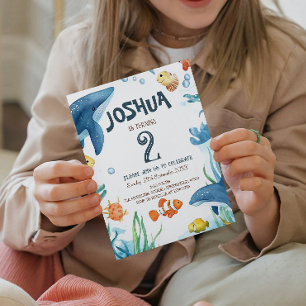 Meeresfauna und -flora Kindergeburtstag Party Einladung