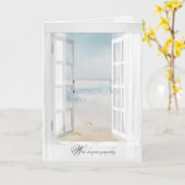 Meeresfenster-Beileid Karte (Gelbe Blume)