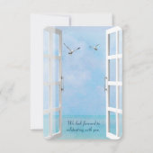 Meeresfenster mit Möwen Einladung (Vorderseite)