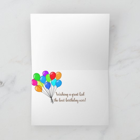 Meeresfisch mit Geburtstagszeichen Karte (Innenseite)