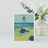 Meeresflagge Maine USA Illustration Postkarte (Stehend Vorderseite)