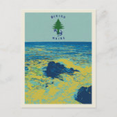 Meeresflagge Maine USA Illustration Postkarte (Vorderseite)