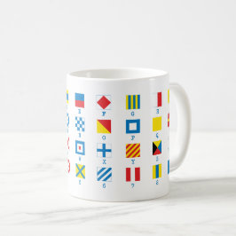 Meeresflaggen - Alphabet-Tasse Kaffeetasse