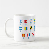 Meeresflaggen - Alphabet-Tasse Kaffeetasse (Links)