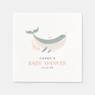 Meeresflora und -fauna-Babyparty Serviette