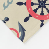 Meeresflora und -fauna-Muster Fleecedecke (Ecke)